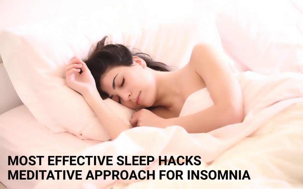 most effective sleep hacks - a young girl is sleeping on a white bed